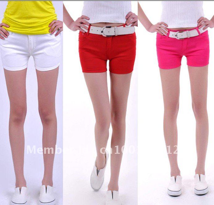 5PCs The summer 2012 new jeans new color shorts colored cotton 987 free shipping by EMS