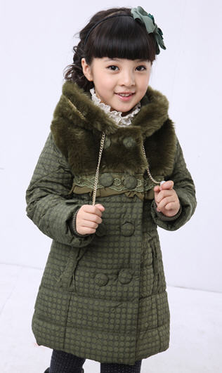 6 - 7 - 8-9-11 - 13 - 14 female child winter child cotton-padded jacket girls outerwear clothes child N229