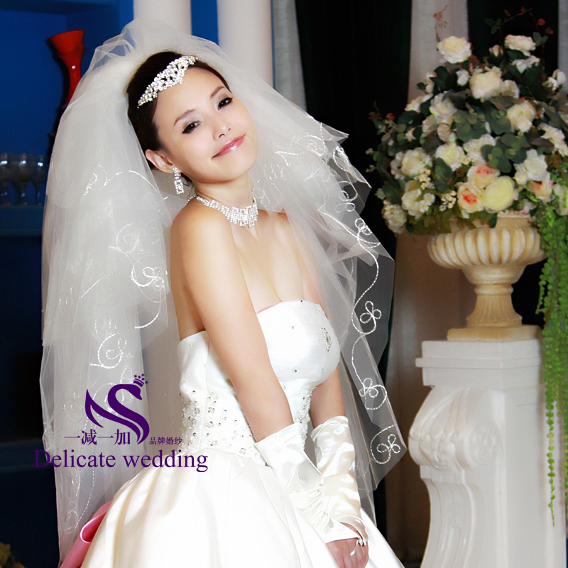 6 bride style yarn lengthen 1.5 meters bridal veil yts10008