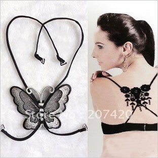 6 colors butterfly bra spaghetti strap,underwear aglet,bra strap,10pcs/pack