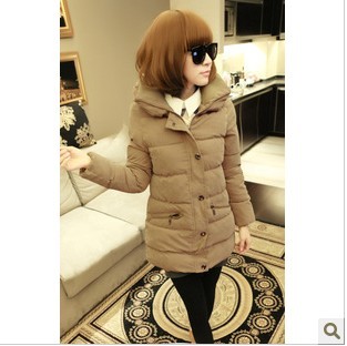 6 fashion winter thick thermal turtleneck long design suede fabric comfortable female wadded jacket cotton-padded jacket