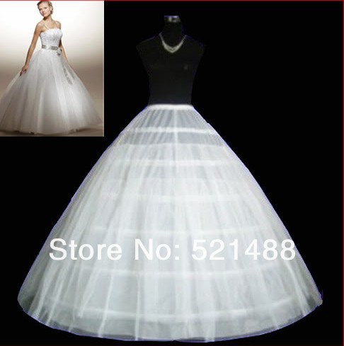 6 Hoop 2 Layer Big White Wedding Bridal Accessories Crinolines Hoops Petticoats XSG148