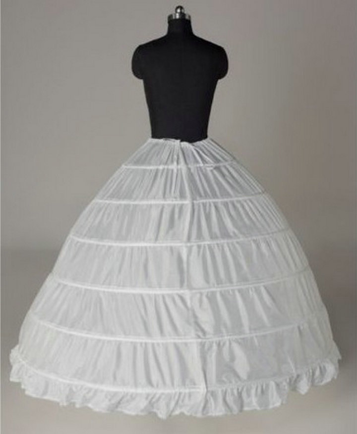 6 Hoop Bone Bridal Wedding Gown Dress Ball Gown Petticoat