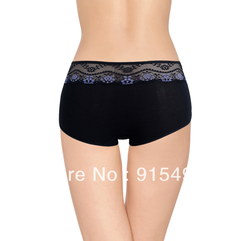 6 panties female modal sexy lace transparent cutout fashion leuconostoc trunk