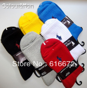 6 PCS Latest POLOi men cotton socks men's boutique Gaotong socks high quality women thick towel sports socks