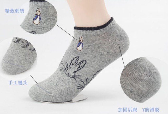60 pairs/lot Women cotton peter rabbit short invisible socks Slippers Free Shipping,Drop Shipping 204