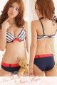 60%sales--RiXI Navy sailors lovely stripe bra set (push up)