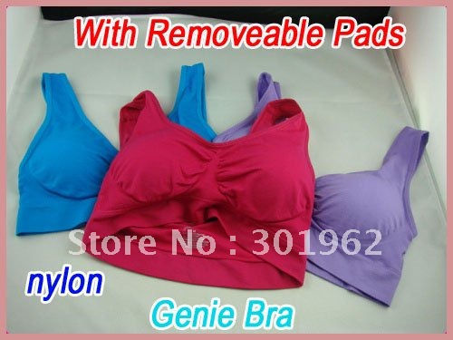 600pcs/lot(200sets)  Genie Bra 3 Color a Set As Seen On TV 3pcs/set With Pads, Only One Set Sale(Retail packaging)