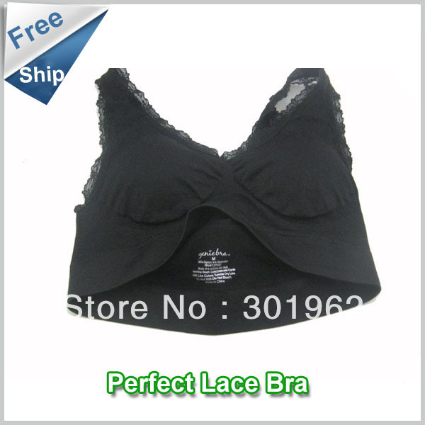 600pcs/lot  New lace Genie Bra seamless bras with removeable pads various sizes colors,ahh bra(retail packaging)