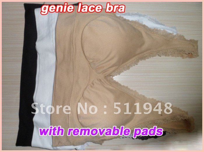 600pcs/lot with pad lace genie Bra Slimming Underwear, 96% nylon Seamless(OPP bag)