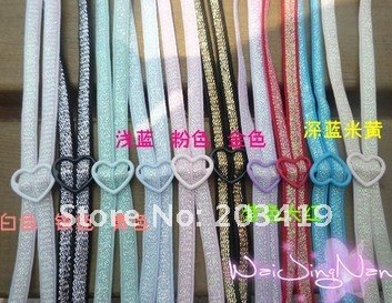 60PC/lot wholesale free shipping Ladies fashion heart shiny Sexy Style ADJUSTABLE BRA BELT SHOULDER STRAP multi color available