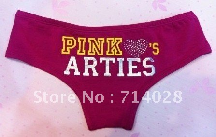 60pcs/lot Free shipping VS Pink Arties panties, womens panties, ladies panties, Cotton panties, three colors