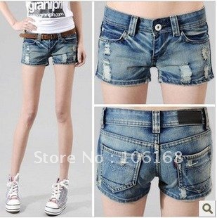 6106 # 2012 new shorts, women summer hot pants retro blue female Korean denim shorts pants