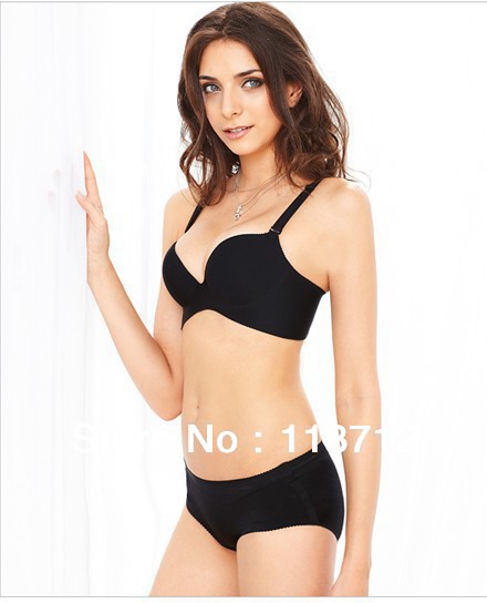 6108AB cup pure color smooth surface seamless V type sexy bra with free shipping