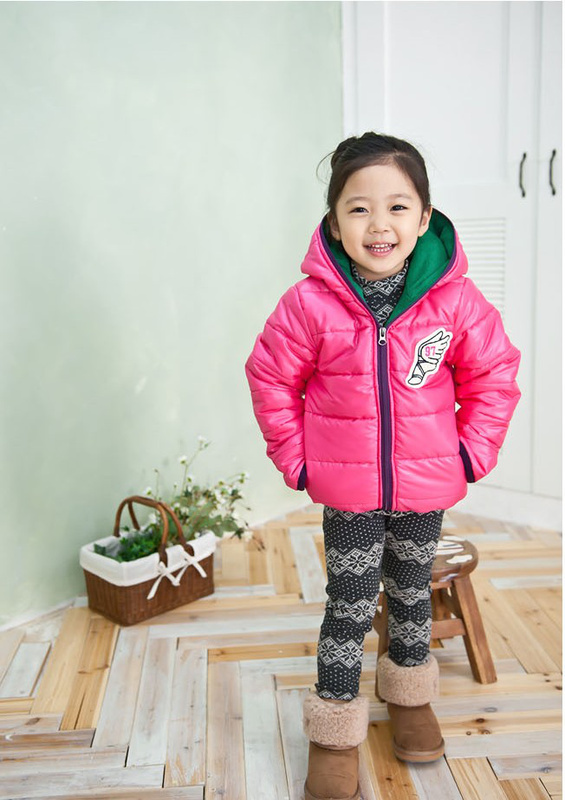 62 female child light wadded jacket with a hood wadded jacket outerwear trench-90-100-110-120-130