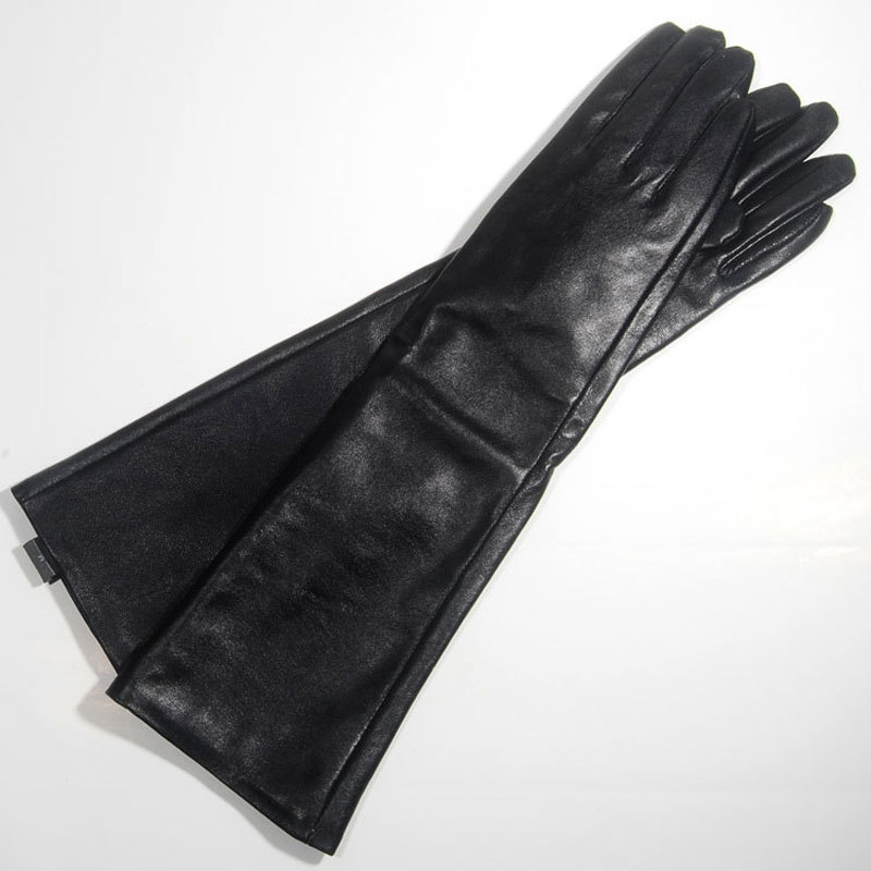 66 40cm-60cmt ruslana korshunova fashion gloves genuine leather long gloves