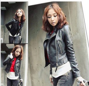 666# autumn and winter the new Sun skinny ladies short leather jackets