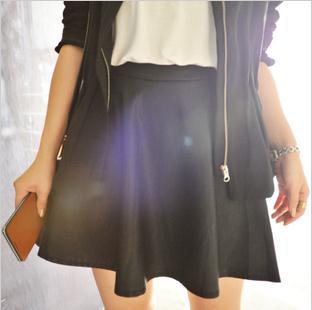 6696 universal stereo leather high waist short skirt leather skirt