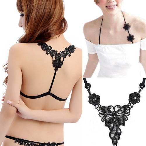 68 cutout bow invisible underwear belt lace cross-strap bra shoulder strap halter-neck shoulder strap