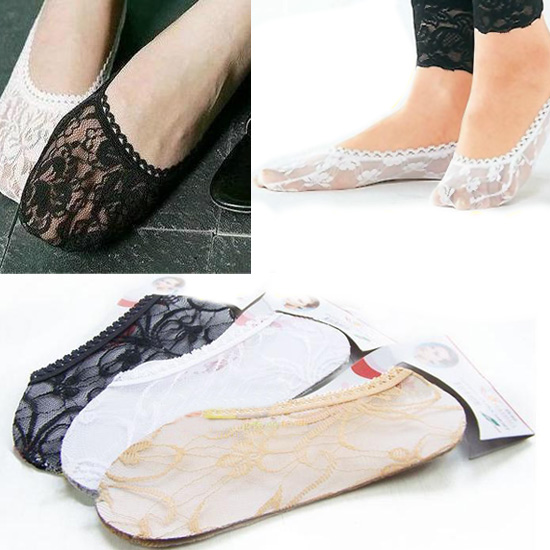 68 spring and summer invisible shallow mouth sock slippers lace cutout rose women's invisible socks sock