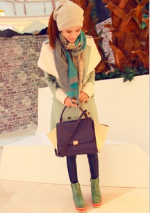 6916 2012 women's outerwear medium-long slim woolen outerwear woolen overcoat female trench free shipping