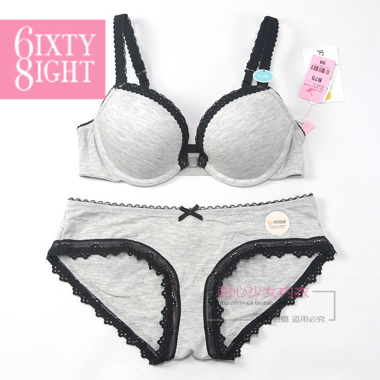 6ixty8ight front button type push up concentrated brief underwear bra set br564