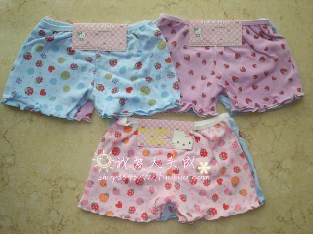 6pcs cotton briefs children's underwear/Strawberryunderwear/2-8 years old girls