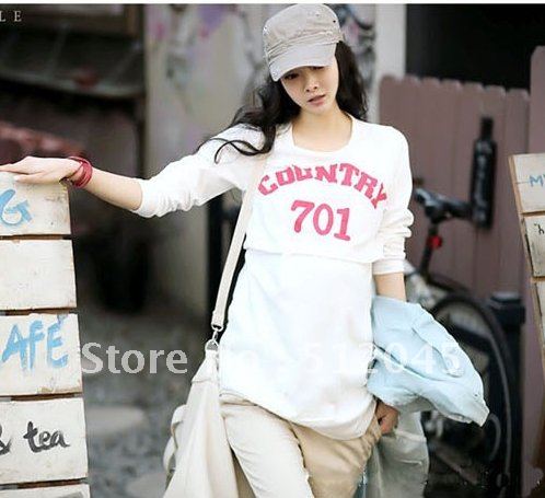 6pcs Free shipping,2012,Maternity, go out breastfeeding, lactation clothes, pregnant women stripe unlined upper garment