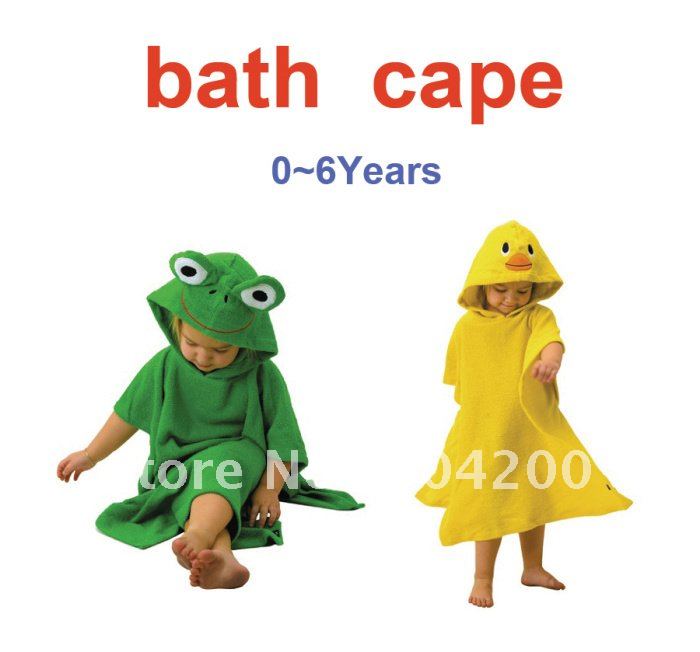 6pcs/lot- Animal cartoon modeling Baby bathrobe/kids bath robe/chidlren bathrobe/Kids Cloak/Baby Cape