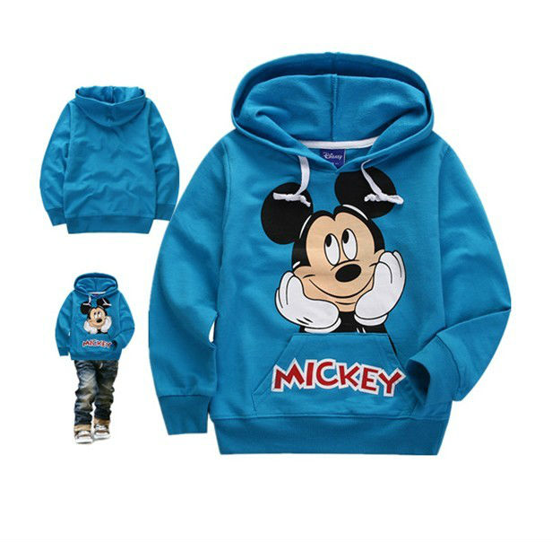 6pcs/lot Free shipping boys Mickey mousre T shirts with long sleeve / kid's Sweatshirts, baby outerwear in Autumn