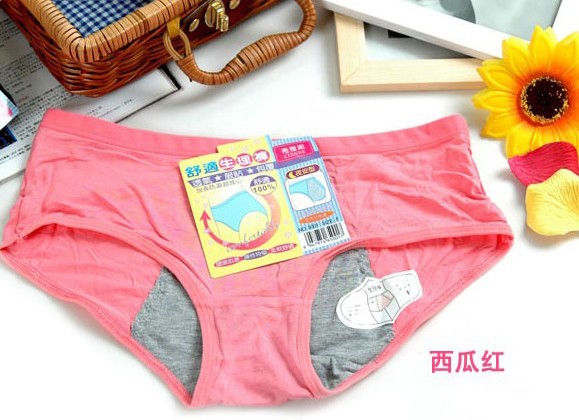 7 colors Women's menstrual period cosy Panties Ladies' cotton  Briefs Soft Knickers Free shipping