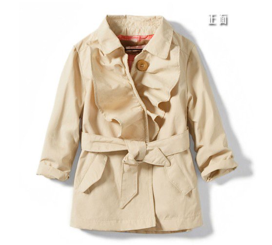 7 pcs/lot Latest Design Children Kids Trench Coat Jacket Girls Outerwear Autumn Winter Clothing Crazy Selling LC0669