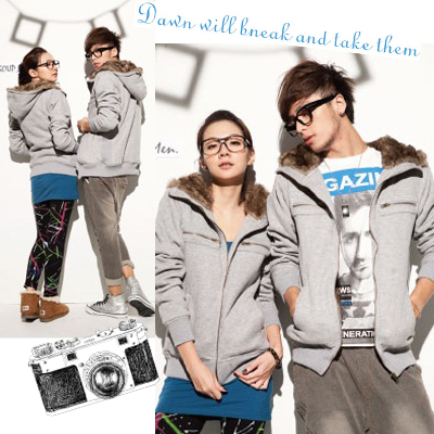 702-052-p90 sweet lovers wool wadded jacket male Women massifs