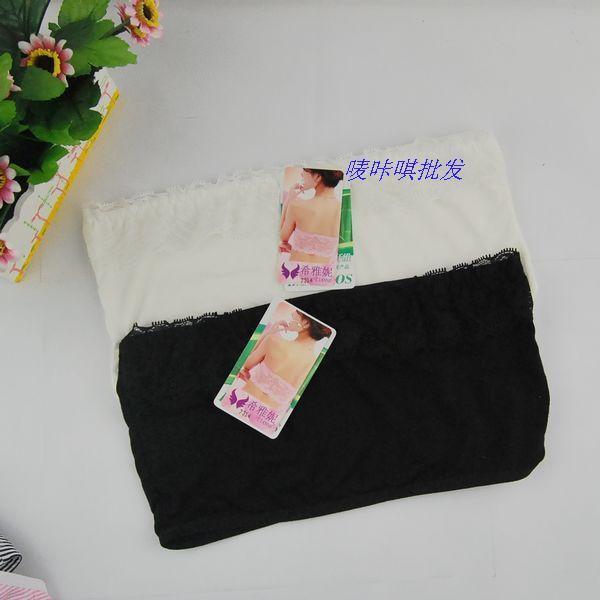7314 all-match high quality soft and comfortable bamboo modal lace decoration short design tube top tube top