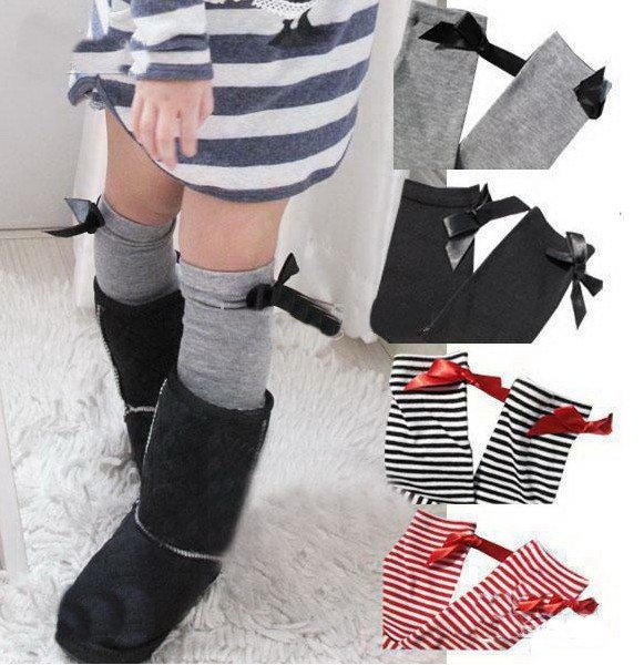 75pair B2W2 leggings girls leg warmer Children's Socks kids baby legging bowand retail Christmas