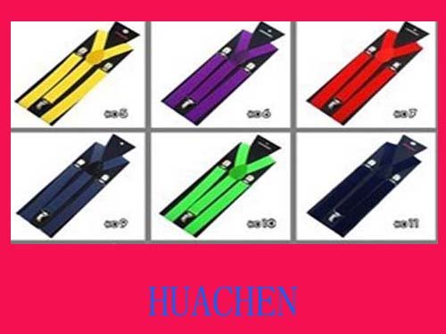 7687 Free shipping  Clip on Adjustable Braces Candy Unisex Pants Y-back elastic Suspender Braces