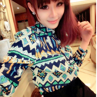 7887 all-match personality spectnscopy pattern shirt