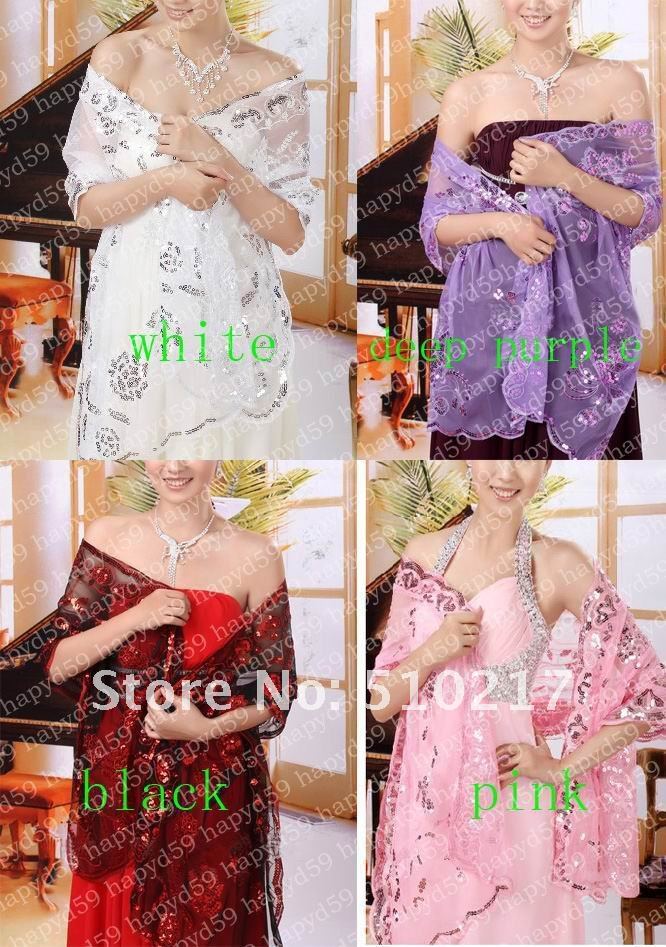 79pcs free ship wedding wraps sequins embroidery women dress shawl fashion design lace bride shawl