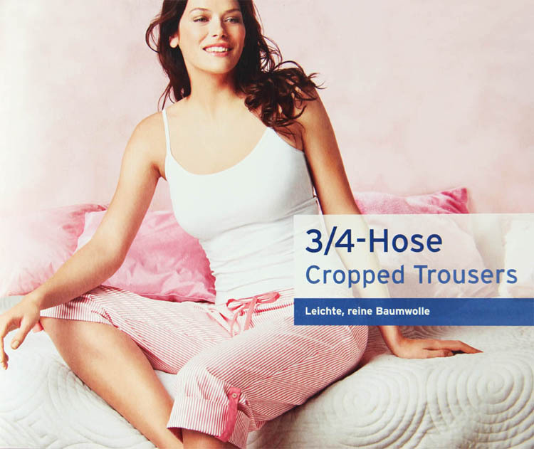 8 ! 100% cotton drawstring elastic waist roll trousers loose and comfortable derlook capris pajama pants
