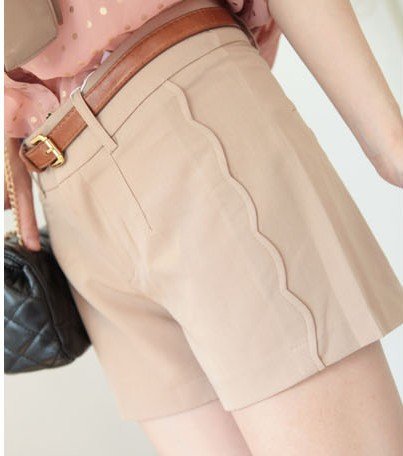 8 ladies soled fashion mid waist straight shorts
