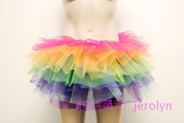 8 puff skirt multi-layer tulle dress colorful skirt adult child bust skirt rainbow skirt