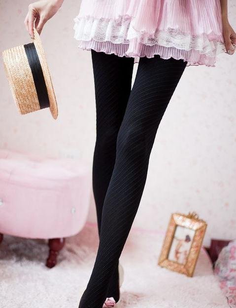 80 d high elastic inclined stripe pantyhose show thin render pants free shopping