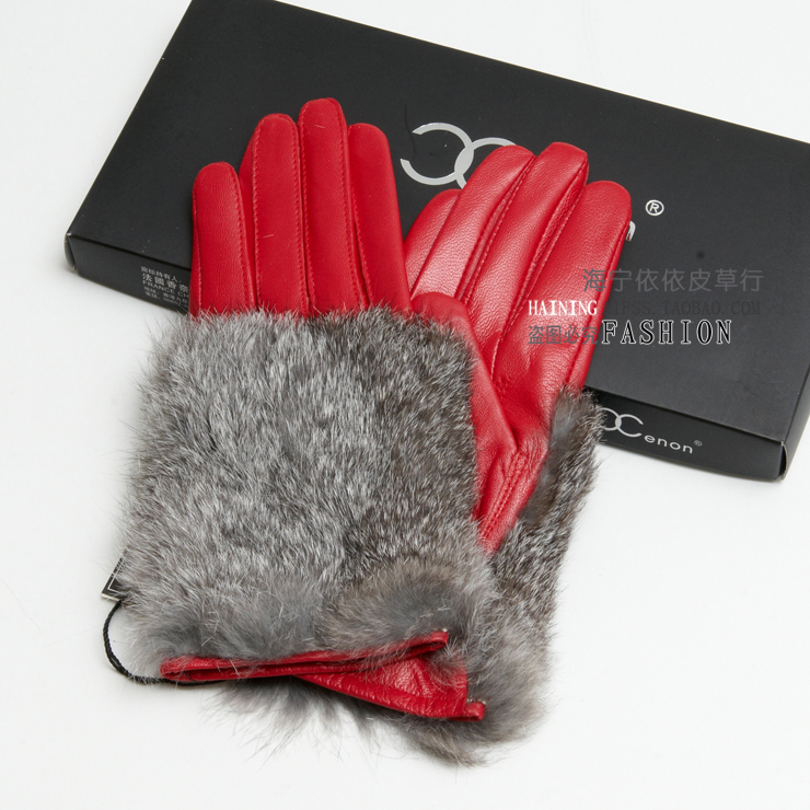 800 autumn and winter genuine leather gloves sheep fur women's thin sheepskin gloves multicolor