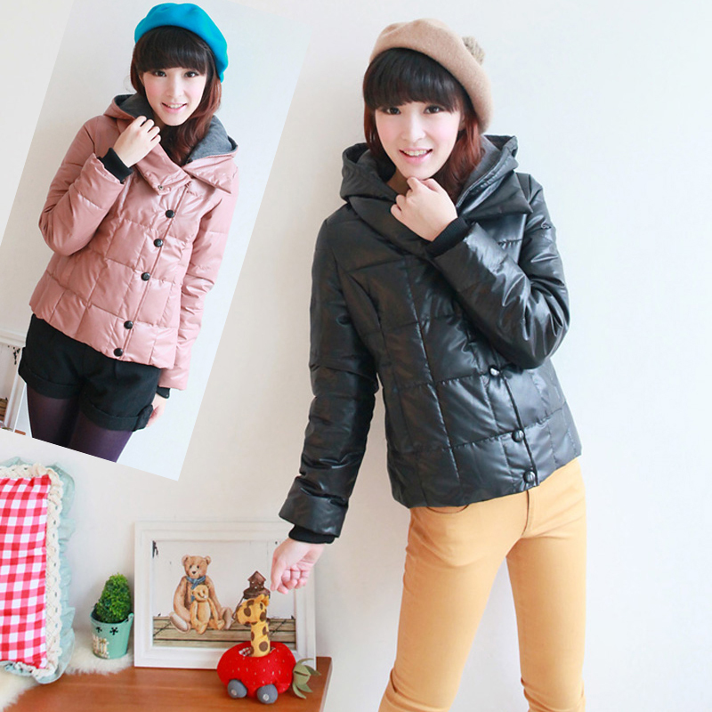 809 2012 quality faux leather detachable cap slim paul warm wadded jacket cotton-padded jacket cotton-padded coat