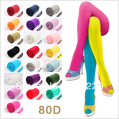 80D velvet candy colored stockings, spring and autumn lady not through flesh coloured tights all-match plu #S6501