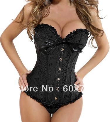 819 New sexy black corset busiter bodyshaper lingerie underwear S-2XL