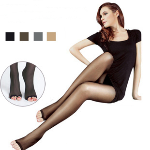 8208 2012 summer ultra-thin sexy open toe socks Core-spun Yarn meat pantyhose stockings