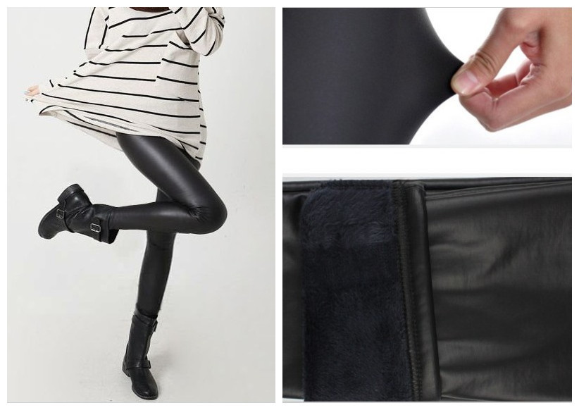 8213 8635p30 2012 autumn and winter beaver plush faux leather basic warm pants