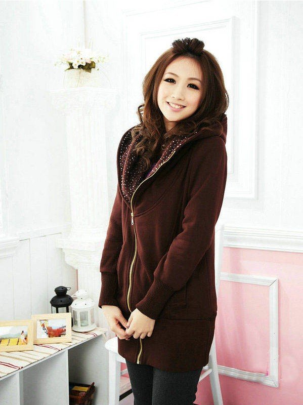 8257# New zipper leisure upset warm velvet guard coat cotton-padded jacket clothes coat