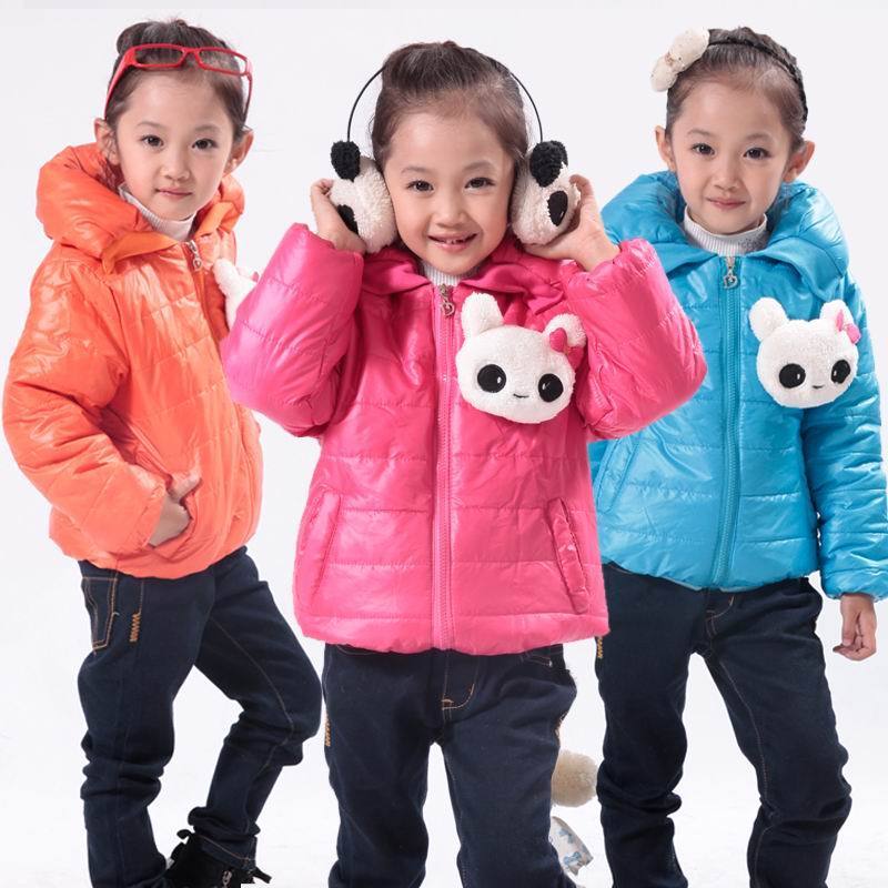 82land children's clothing autumn and winter new arrival down cotton female child cotton-padded jacket child cotton-padded